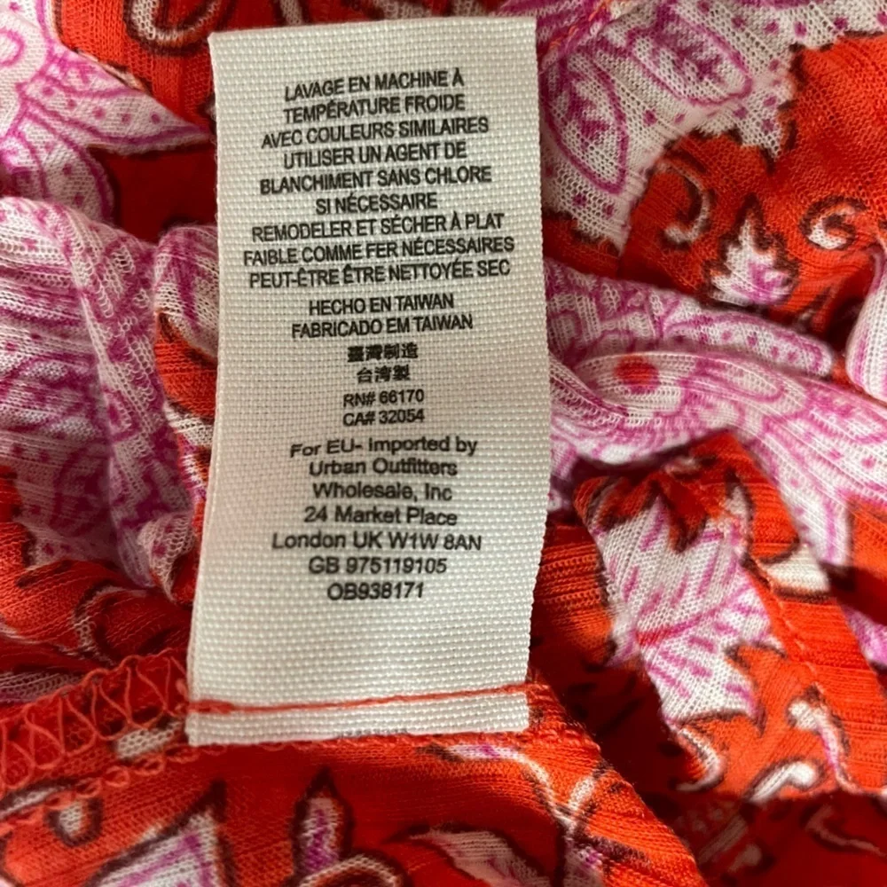 Free People moon child printed crochet inset colorful maxi top XS